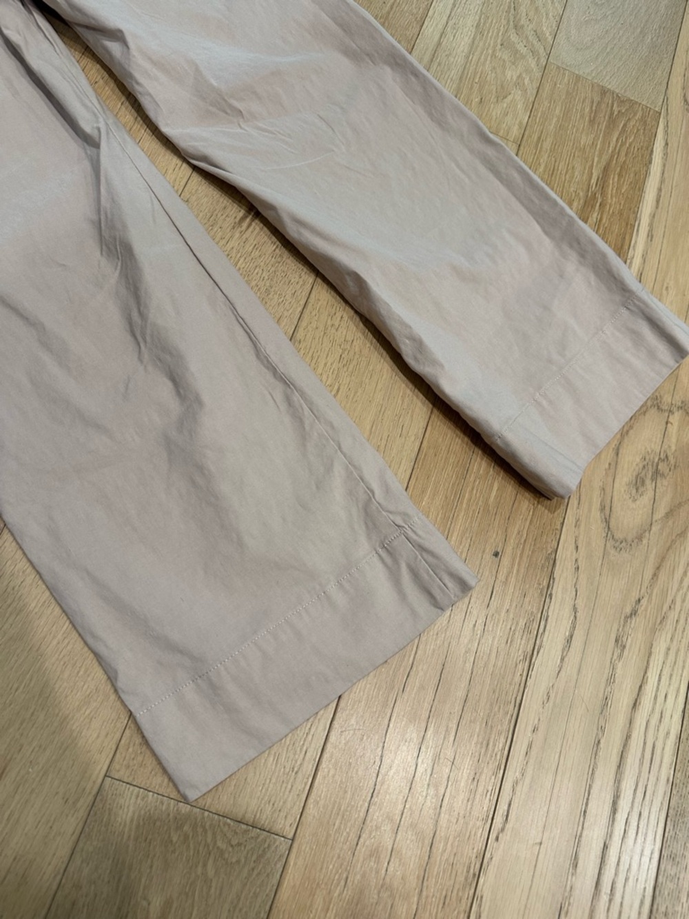 Maeve Anthropologie Colette Cropped Wide-Leg Pants Linen Viscose Size 26 Beige - Picture 6 of 8
